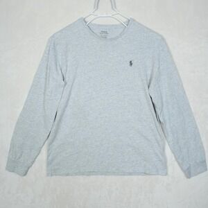 Polo Ralph Lauren Shirt Men's M Gray Base Layer‎ Small Pony Preppy Capsule Basic